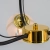 Plafon metalowy czarno-złoty 3-punktowy 8966/3 z serii RUBY - Lampy Elem